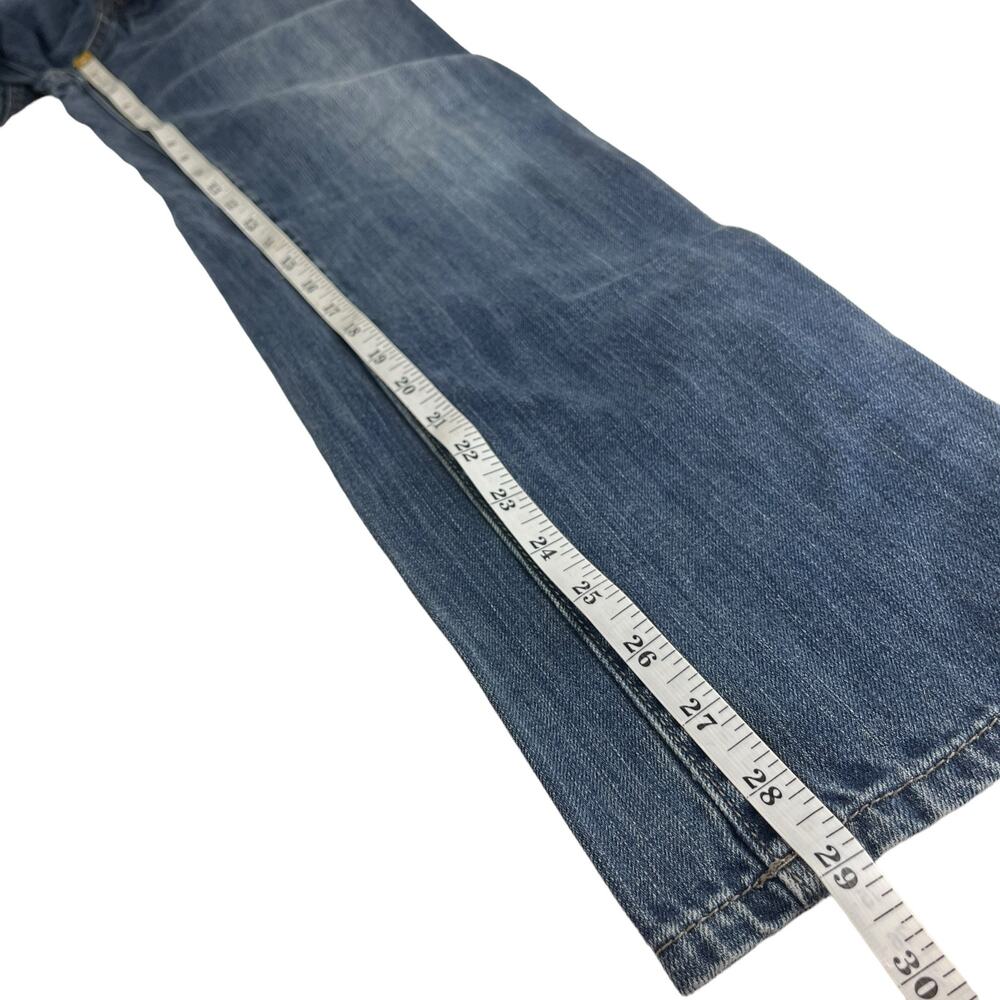 7 For All Mankind Slimmy Jeans Sz 16 Youth Boys Straight Leg Blue 5 Pocket - Picture 11 of 13
